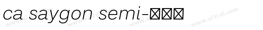 ca saygon semi字体转换